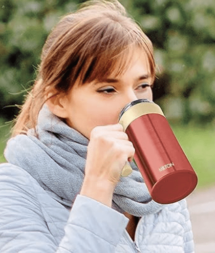 Milton Flagon Thermosteel Vacuum Insulated Flask, 400 ml, Steel - Image 4